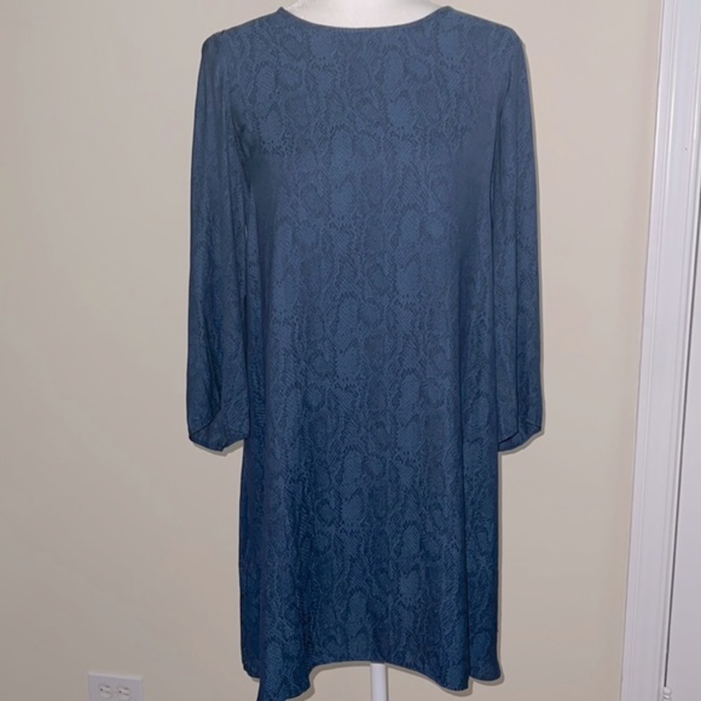 BCBG Dress - snake print in navy blue